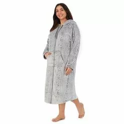 Plus Size Koolaburra By UGG Plush Hooded Zip Robe With Kangaroo Pocket Castlerock Grey -Koolaburra by UGG shop unnamed file 1106