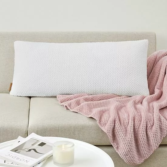 Koolaburra By UGG Pina Oblong Bolster Pillow Kb White 2 Koolaburra By UGG Pina Oblong Bolster Pillow Kb White - Image 2