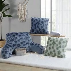 Koolaburra By UGG Fleur Faux Fur Throw Pillow Aqua Gray -Koolaburra by UGG shop unnamed file 1360