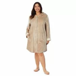 Plus Size Koolaburra By UGG Plush Hooded Zip Robe Trooper