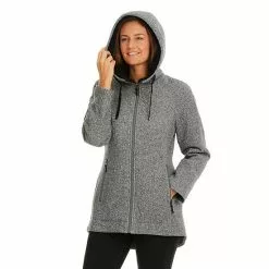 Women's Koolaburra By UGG Hooded Fleece Coat Salt Pepper -Koolaburra by UGG shop unnamed file 434