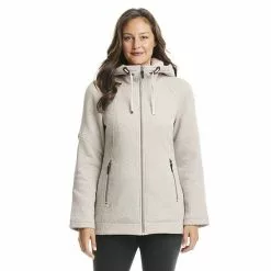 Women's Koolaburra By UGG Hooded Fleece Coat Salt Pepper -Koolaburra by UGG shop unnamed file 439