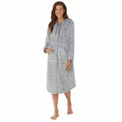Women's Koolaburra By UGG Plush Hooded Zip Robe With Kangaroo Pocket Old Rose -Koolaburra by UGG shop unnamed file 486