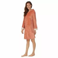 Women's Koolaburra By UGG Plush Hooded Zip Robe Cafe Creme -Koolaburra by UGG shop unnamed file 499