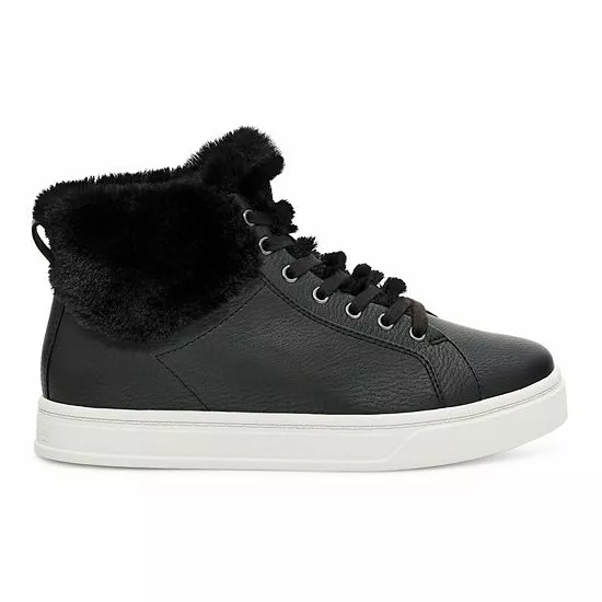 Koolaburra By UGG Sundell Fuzz Women's High-Top Sneakers Black 2 Koolaburra By UGG Sundell Fuzz Women's High-Top Sneakers Black - Image 2