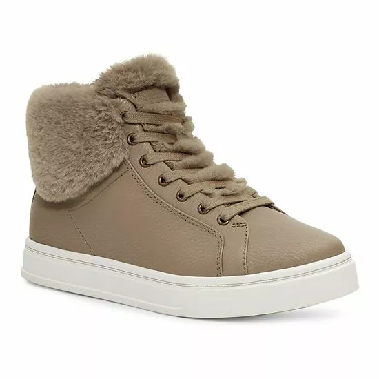 Koolaburra By UGG Sundell Fuzz Women's High-Top Sneakers Black 8 Koolaburra By UGG Sundell Fuzz Women's High-Top Sneakers Black - Image 8