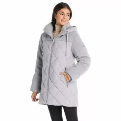 Women's Koolaburra By UGG Mixed-Media Puffer Coat Cloud Blue -Koolaburra by UGG shop unnamed file 811
