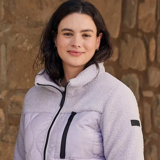 Women's Koolaburra By UGG Mixed-Media Fleece Jacket Lilac 5 Women's Koolaburra By UGG Mixed-Media Fleece Jacket Lilac - Image 5