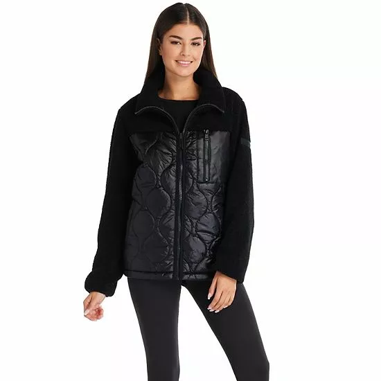 Women's Koolaburra By UGG Mixed-Media Fleece Jacket Lilac 9 Women's Koolaburra By UGG Mixed-Media Fleece Jacket Lilac - Image 9