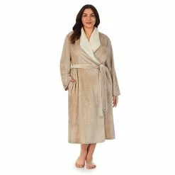 Plus Size Koolaburra By UGG Plush Wrap Robe Cafe Creme